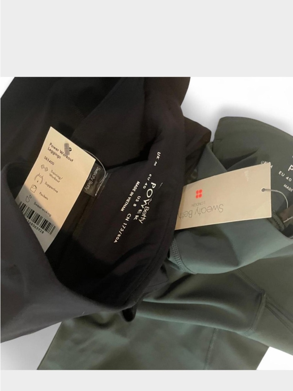 Sweaty Betty POWER Leggings in Black and Trek Green $250 value! NWT Size 8